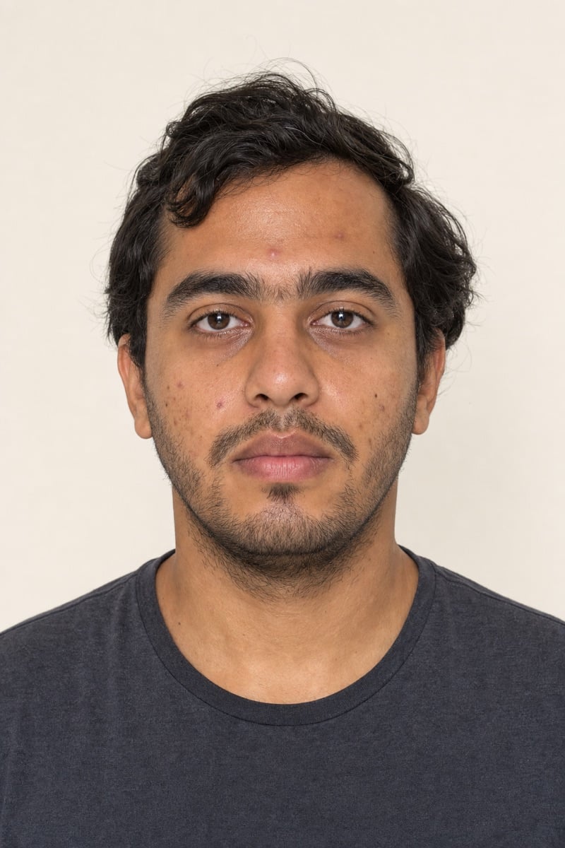 Antes — Acne tratada, barba densificada, corte